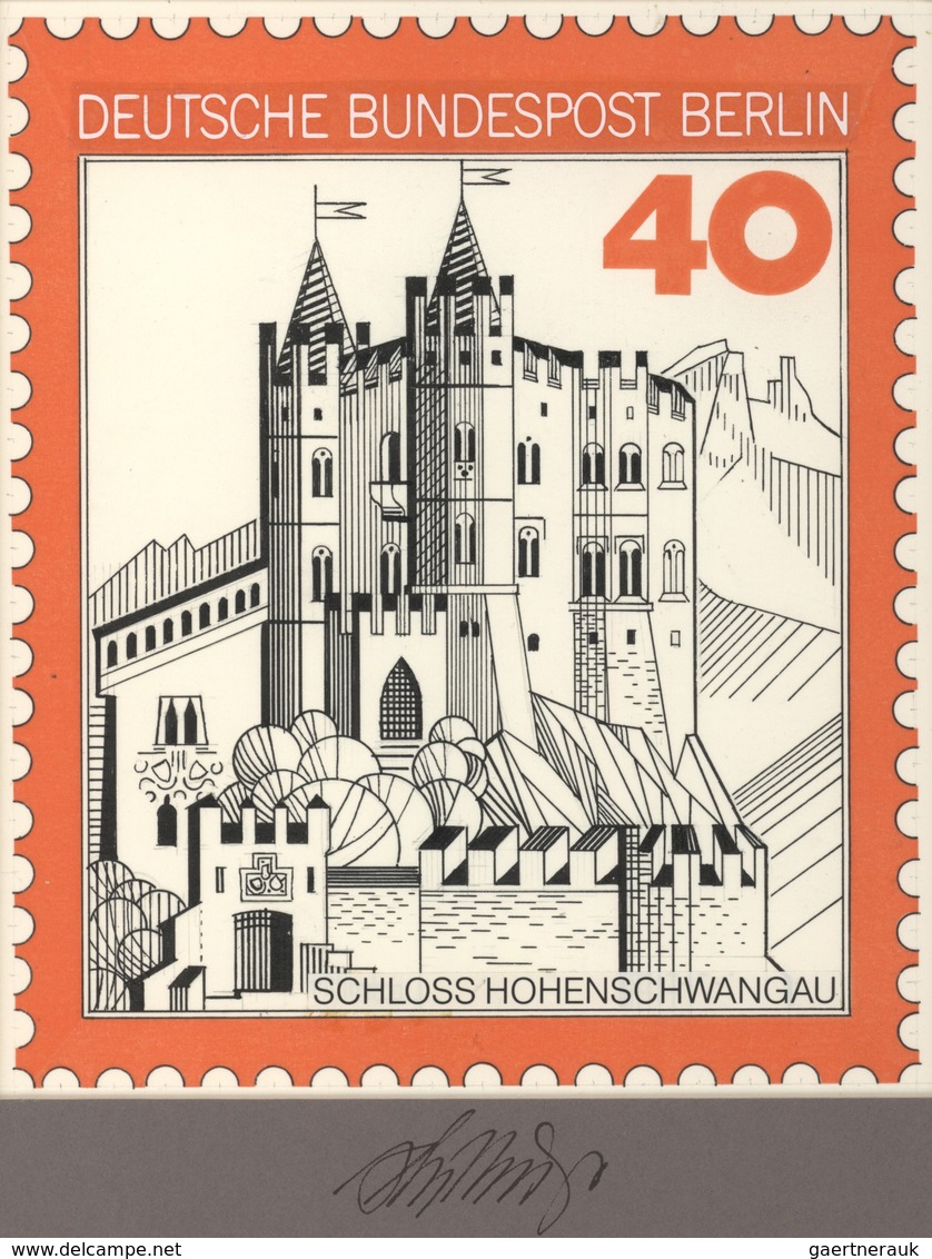 Berlin: 1977, Nicht Angenommerner Künstlerentwurf (15x17,5) Von Prof. H.Schillinger Zur Freimarken-A - Storia Postale