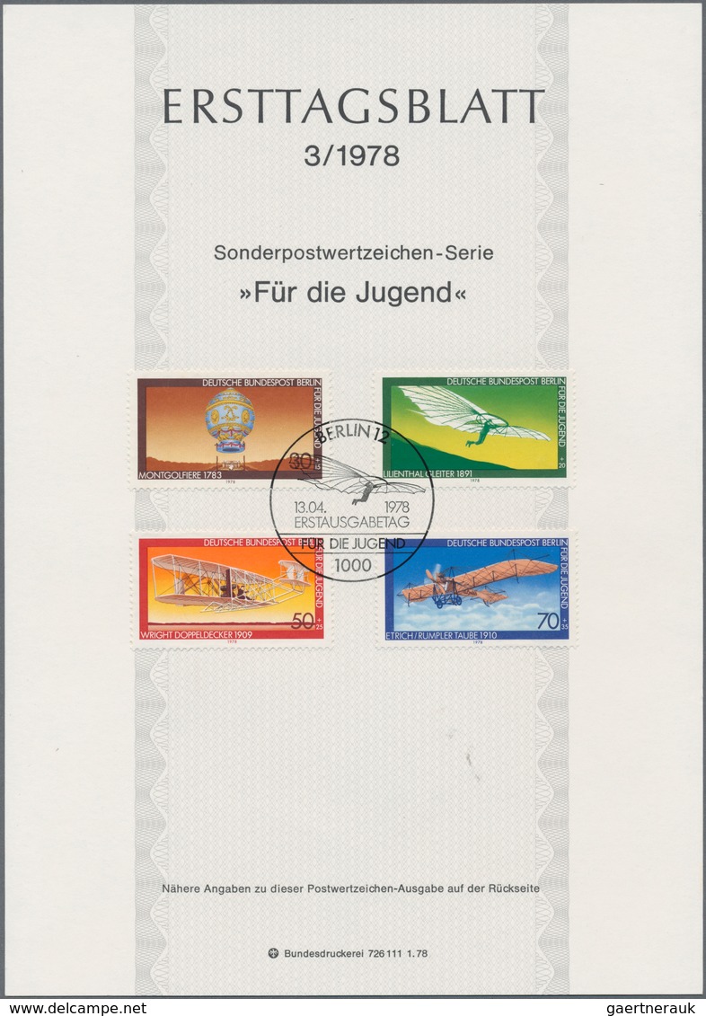 Berlin: 1978, 40 Pfg. Jugend Mit Fehlender Schwarzer Farbe (Wertziffer), Gemeinsam Mit Den Drei Ande - Storia Postale