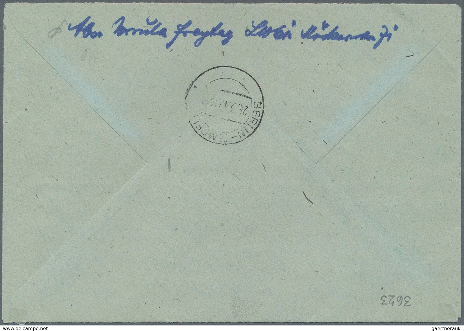 Berlin - Postschnelldienst: 60 Pf. Schwarzaufdruck Mit 40 Pf. Rotaufdruck Zusammen Auf Postschnelldi - Brieven En Documenten