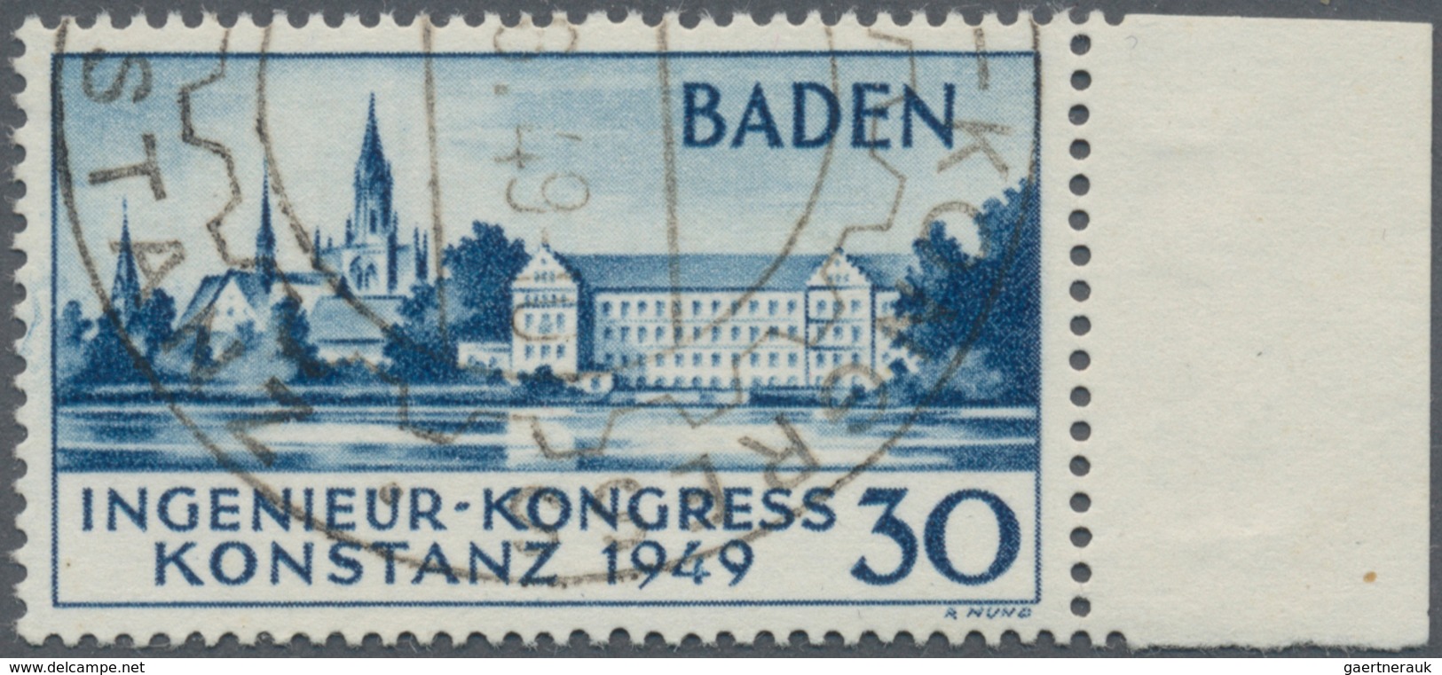 Französische Zone - Baden: 1949, Ingenieur Kongress Konstanz, Gestempeltes Exemplar Der 2. Auflage, - Andere & Zonder Classificatie