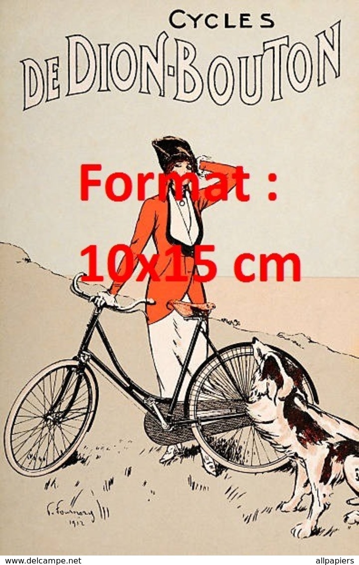 Reproduction D'une Photographie Ancienne D'une Affiche Publicitaire Cycles De Dion-Bouton De 1920 - Other & Unclassified