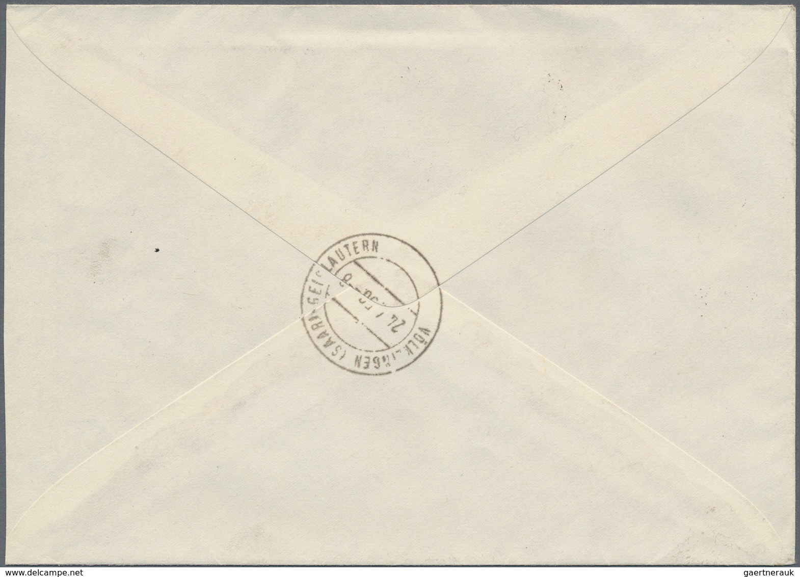Saarland (1947/56): 1950, 15 + 5 Fr. "Briefmarkenausstellung IBASA" Und Zusatzfrankatur Auf R-Brief, - Storia Postale