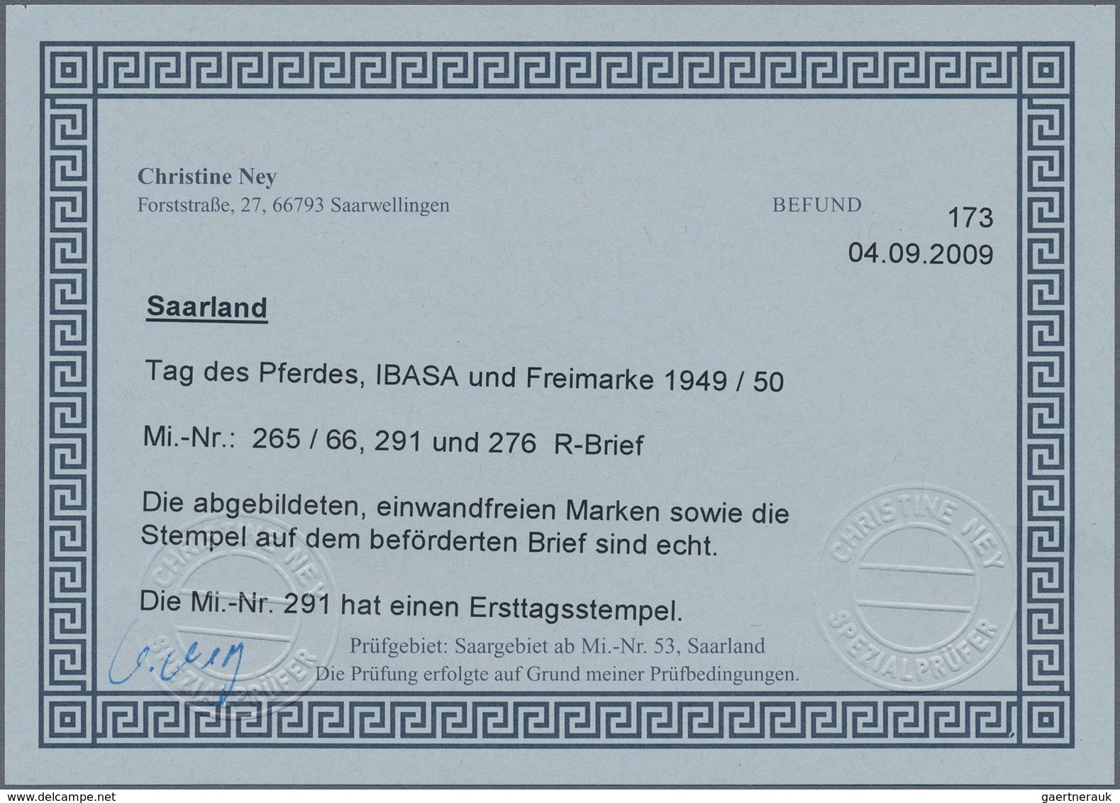 Saarland (1947/56): 1950, 15 + 5 Fr. "Briefmarkenausstellung IBASA" Und Zusatzfrankatur Auf R-Brief, - Storia Postale