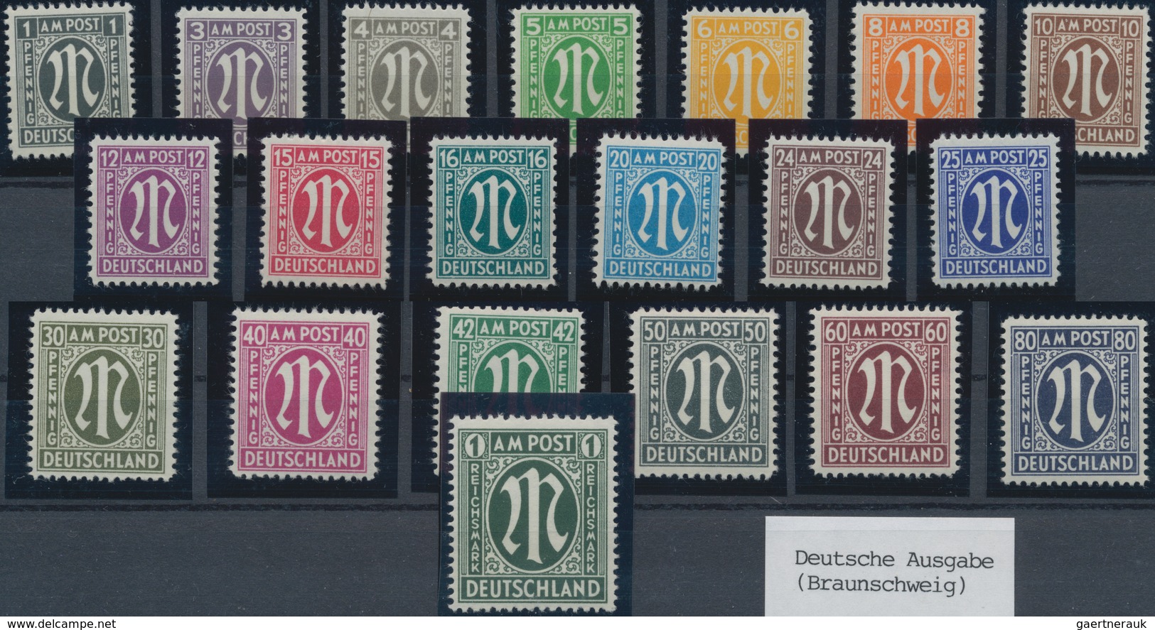 Bizone: 1946, Geschenkheft Der RPD Braunschweig Mit Den Postfrischen Marken Und Einheitlichen Briefs - Altri & Non Classificati