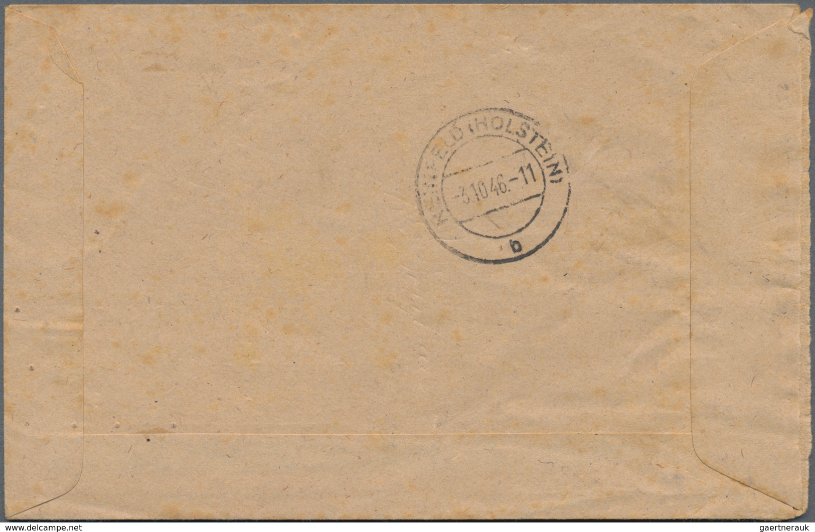 Bizone: 1946, AM-Post Deutscher Druck, 8 Pfg. Vom Oberrand Und 1 RM Auf (überfrankiertem) Orts-R-Bri - Andere & Zonder Classificatie