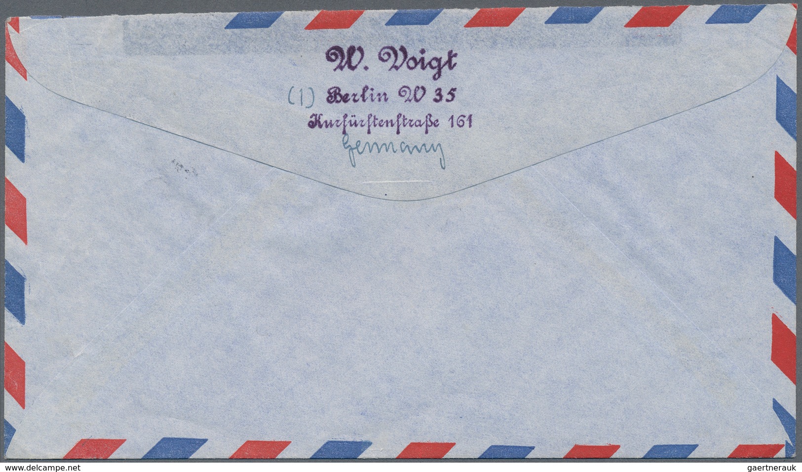 Bizone: 1948: ERSATZAEROGRAMM Mit 2 X 50 Pf. Netzaufdruck – Absender Berlin W 35 – Mit Entwertung Fr - Altri & Non Classificati