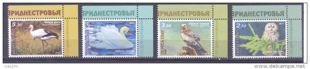 2013 Transnistria, Natural Reserves Of Transnistria, Jagorlyk, Birds, Set, Mint/** - Swans