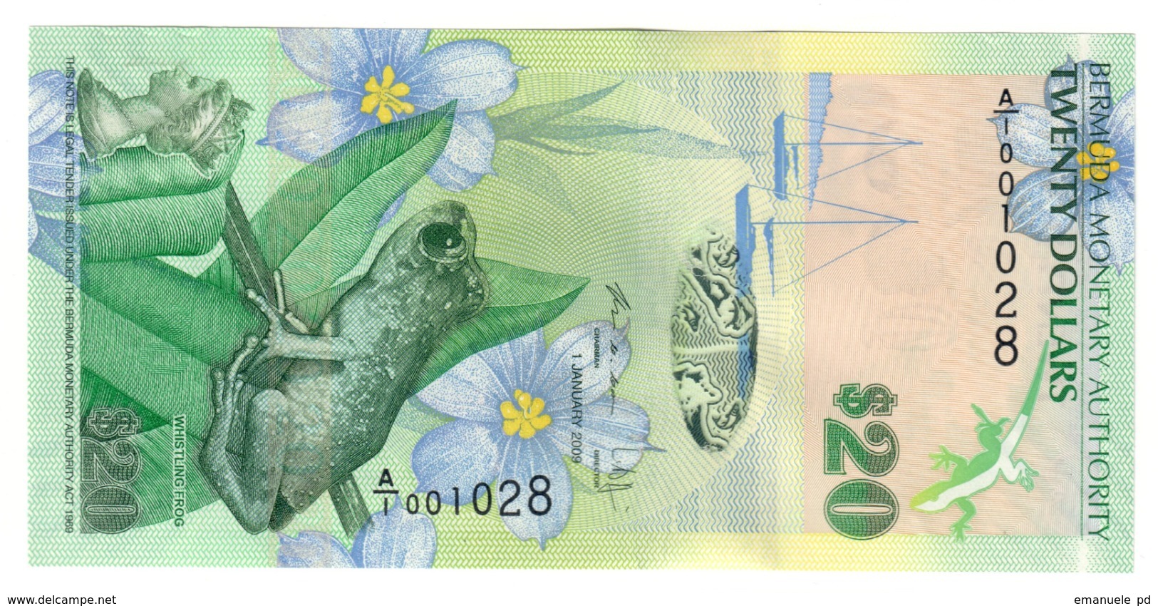 Bermuda 20 Dollars 2009 UNC .PL. - Bermudas