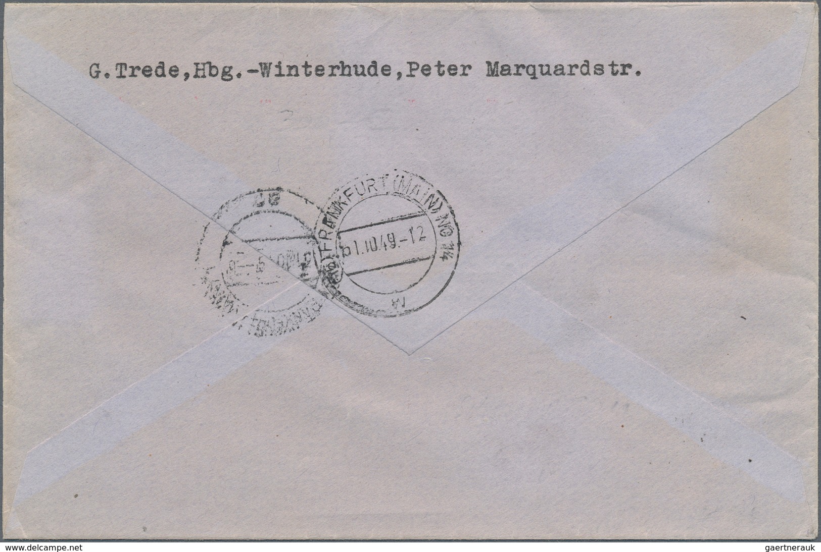 Bundesrepublik Deutschland: 1949, 20 Pf „100 Jahre Briefmarken” Mit Plattenfehler II „Weißer Strich - Storia Postale