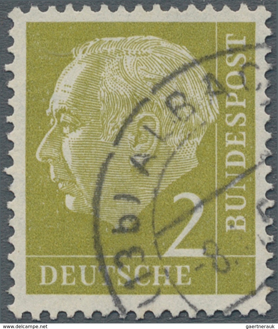 Bundesrepublik Deutschland: 1954, Freimarke Heuss 2 Pf, Sehr Seltene Wasserzeichen Variante BP Seite - Storia Postale