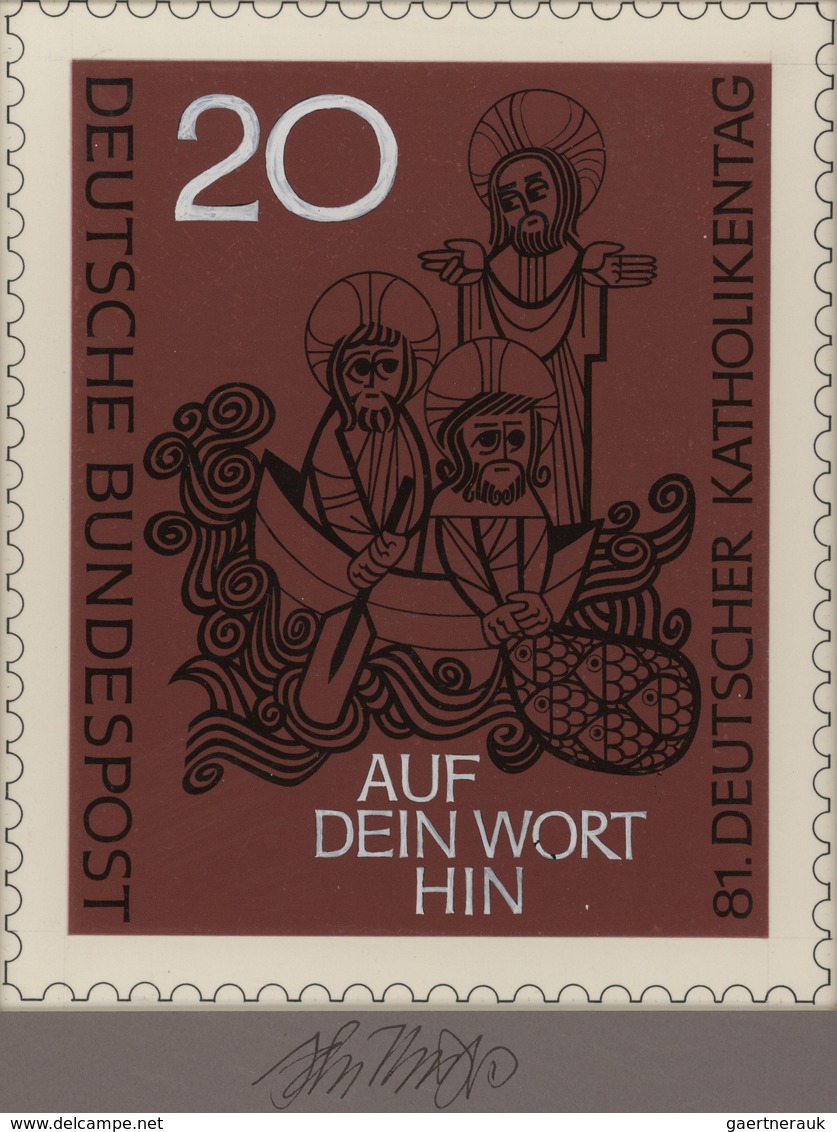 Bundesrepublik Deutschland: 1966, Nicht Angenommener Künstlerentwurf (17x20) Von Prof. H.Schillinger - Brieven En Documenten