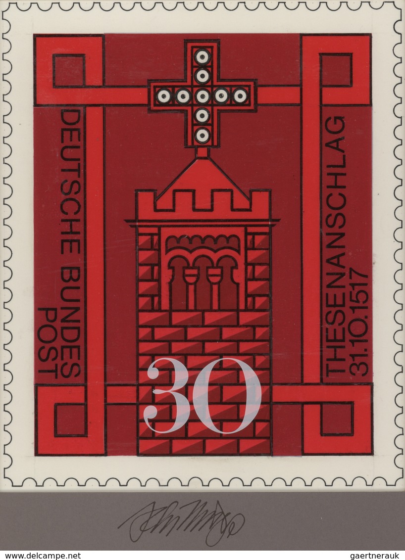 Bundesrepublik Deutschland: 1967, Nicht Angenommener Künstlerentwurf (17x20) Von Prof. H.Schillinger - Brieven En Documenten