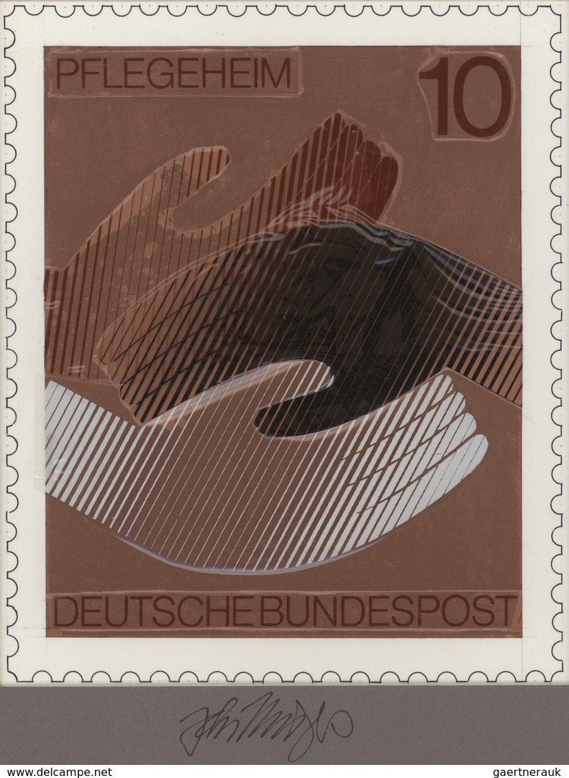 Bundesrepublik Deutschland: 1970, Nicht Angenommener Künstlerentwurf (17x20) Von Prof. H.Schillinger - Brieven En Documenten