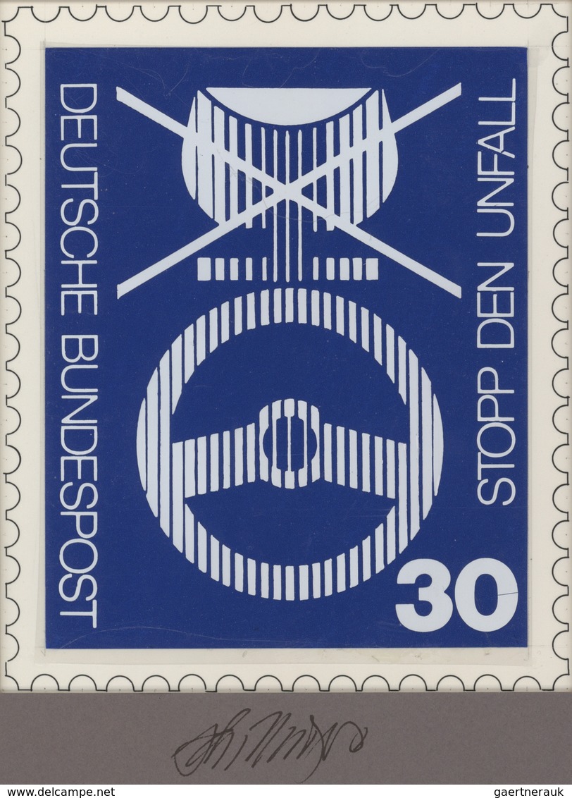 Bundesrepublik Deutschland: 1971, Nicht Angenommener Künstlerentwurf (13x16) Von Prof. H.Schillinger - Briefe U. Dokumente