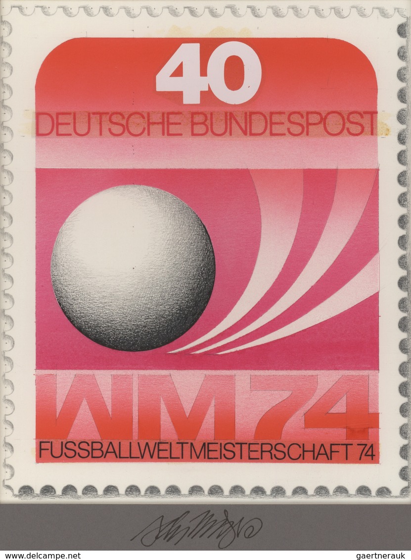 Bundesrepublik Deutschland: 1973, Nicht Angenommener Künstlerentwurf (17x20,5) Von Prof. H.Schilling - Brieven En Documenten