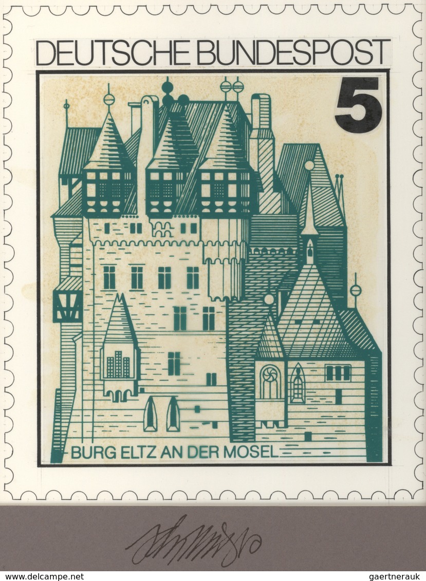 Bundesrepublik Deutschland: 1977, Original-Künstlerentwurf (15x17,5) Von Prof. H.Schillinger Zur Fre - Brieven En Documenten