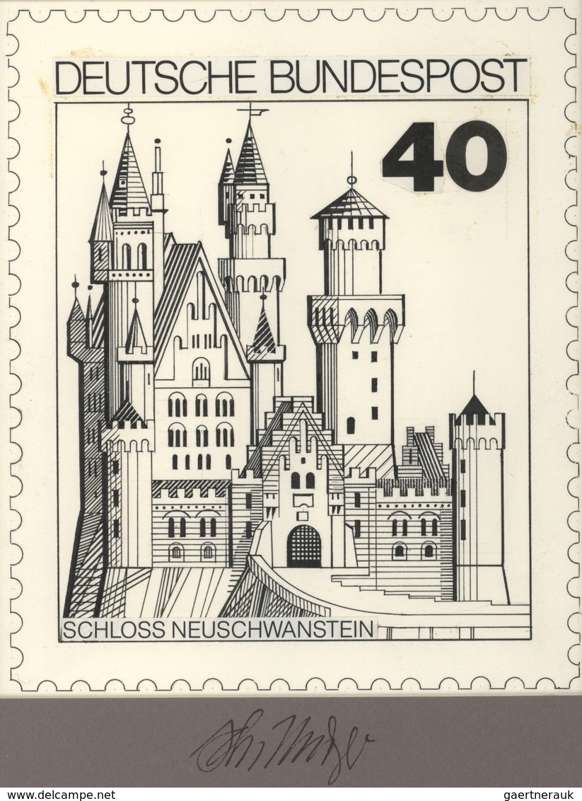 Bundesrepublik Deutschland: 1977, Original-Künstlerentwurf (15x17,5) Von Prof. H.Schillinger Zur Fre - Brieven En Documenten