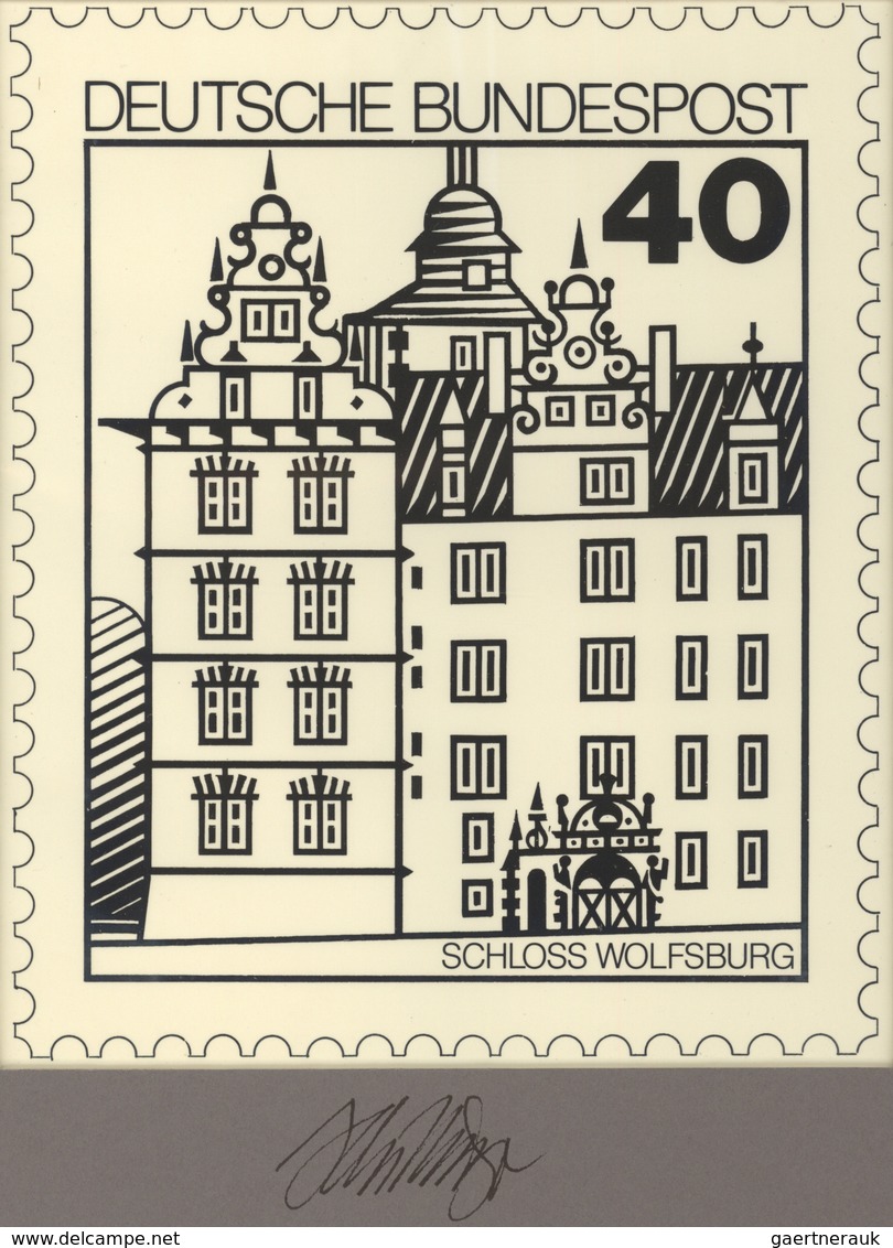 Bundesrepublik Deutschland: 1980, Original-Künstlerentwurf (15x17,5) Von Prof. H.Schillinger Zur Fre - Brieven En Documenten