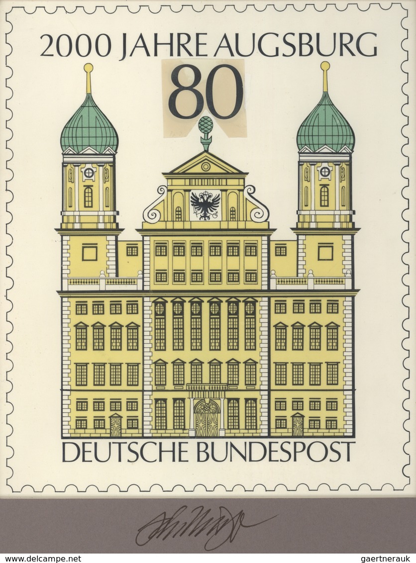 Bundesrepublik Deutschland: 1985, Nicht Angenommener Künstlerentwurf (17x20,5) Von Prof. H.Schilling - Brieven En Documenten