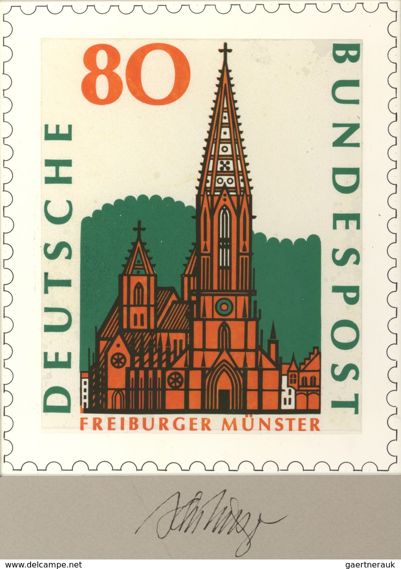 Bundesrepublik Deutschland: 1987, Nicht Angenommener Künstlerentwurf (14x16,5) Von Prof. H.Schilling - Brieven En Documenten