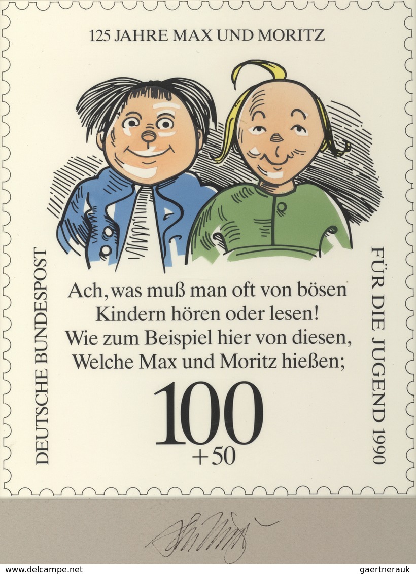 Bundesrepublik Deutschland: 1990, Nicht Angenommener Künstlerentwurf (17x20) Von Prof. H.Schillinger - Brieven En Documenten