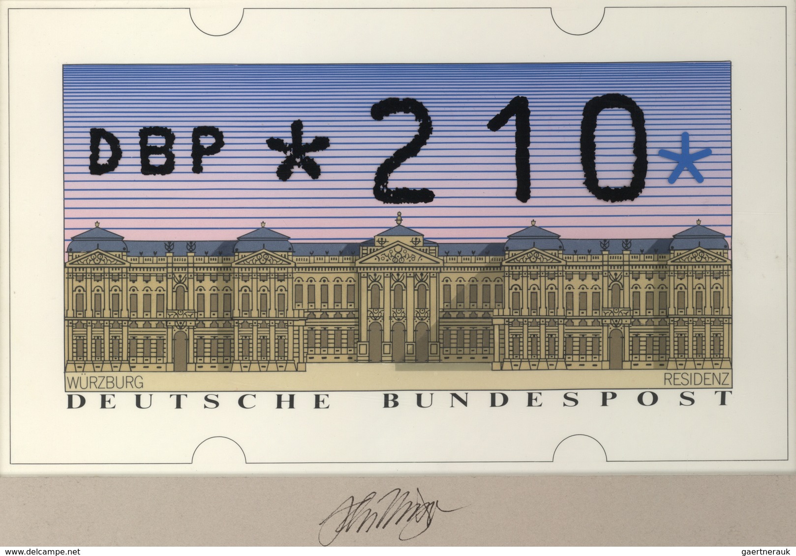 Bundesrepublik Deutschland: 1993, Nicht Angenommener Künstlerentwurf (26,5x16) Von Prof. H.Schilling - Brieven En Documenten