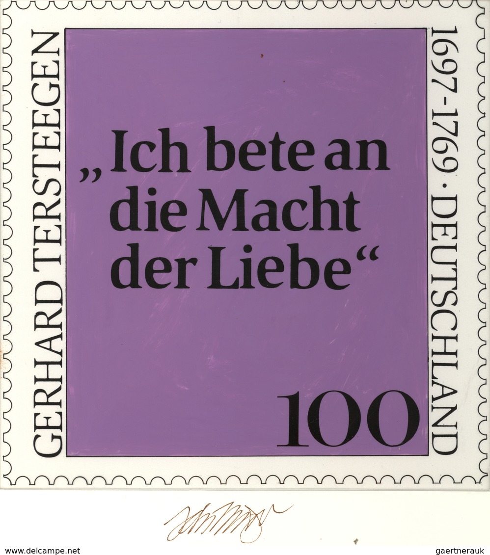 Bundesrepublik Deutschland: 1997, Nicht Angenommener Künstlerentwurf (21,5 X21,5) Von Prof. H.Schill - Brieven En Documenten