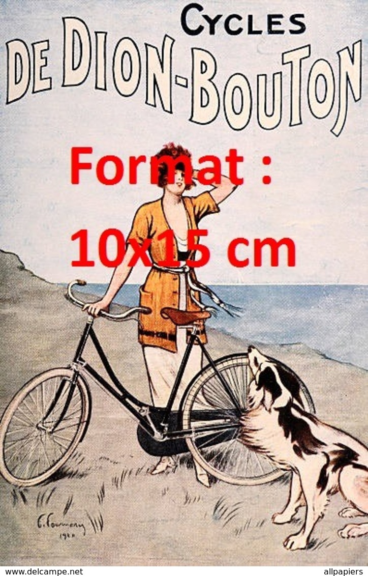 Reproduction D'une Photographie Ancienne D'une Publicité Cycles De Dion-Bouton De 1920 - Autres & Non Classés