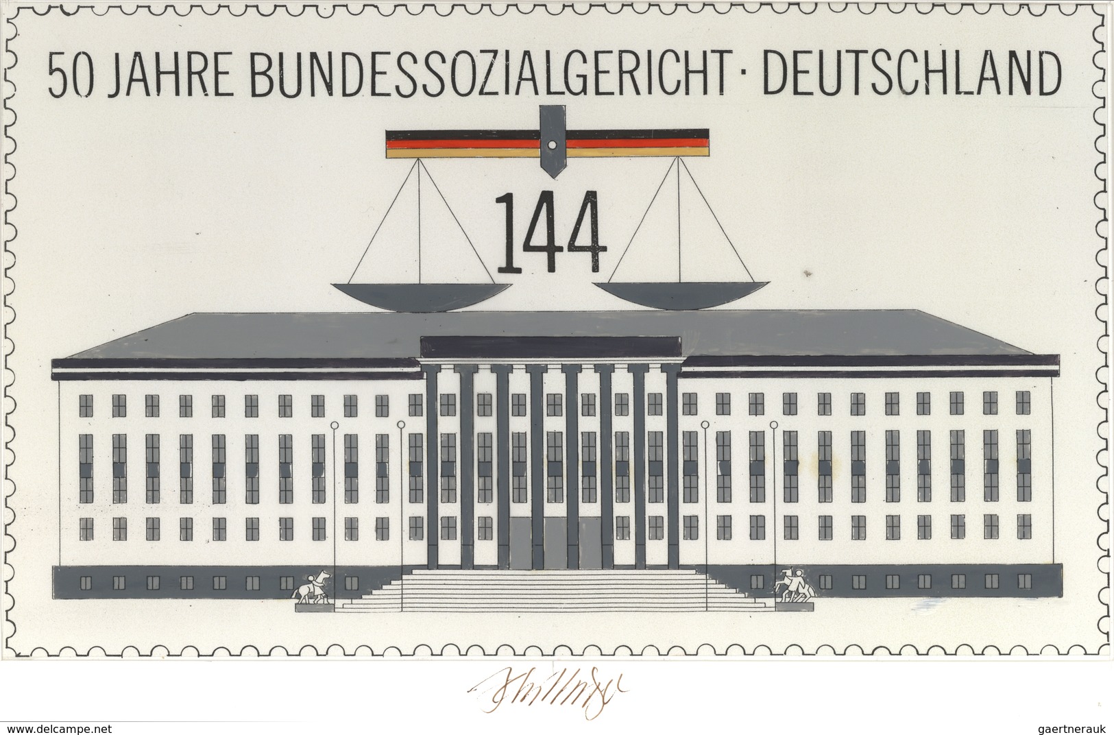 Bundesrepublik Deutschland: 2004, Nicht Angenommener Künstlerentwurf (33x20) Von Prof. H.Schillinger - Brieven En Documenten