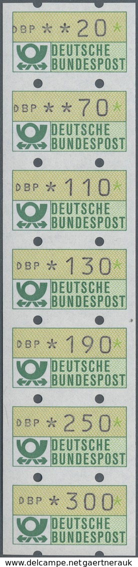 Bundesrepublik - Automatenmarken: 1982, 20 Pf - 300 Pf, 7 Verschiedene Ergänzungswerte Vom 1.7.1982, - Vignette [ATM]