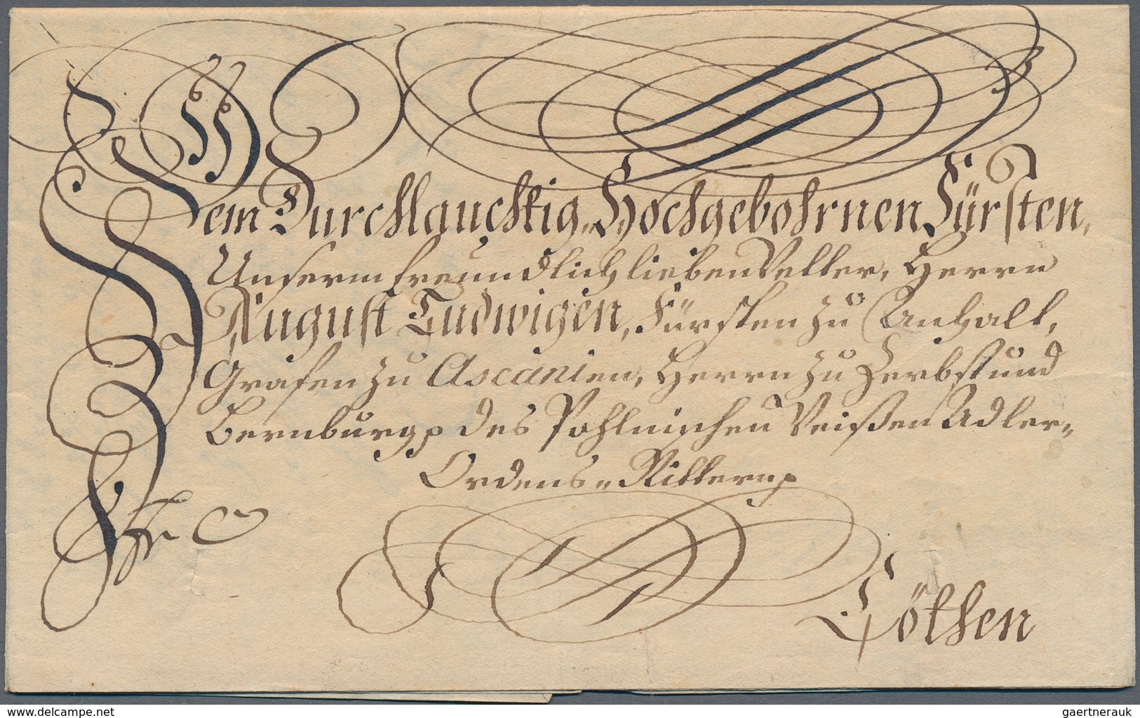 Autographen: 1753 (15.1.), Brief Von August III. Von Sachsen An Fürst August Ludwig Von Anhalt-Köthe - Andere & Zonder Classificatie