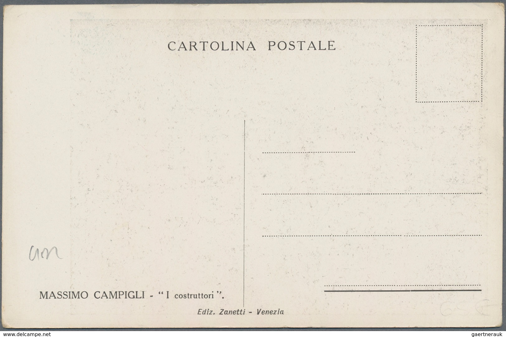 Ansichtskarten: Künstler / Artists: CAMPIGLI, Massimo (1895-1971), Deutsch-italienischer Journalist, - Zonder Classificatie