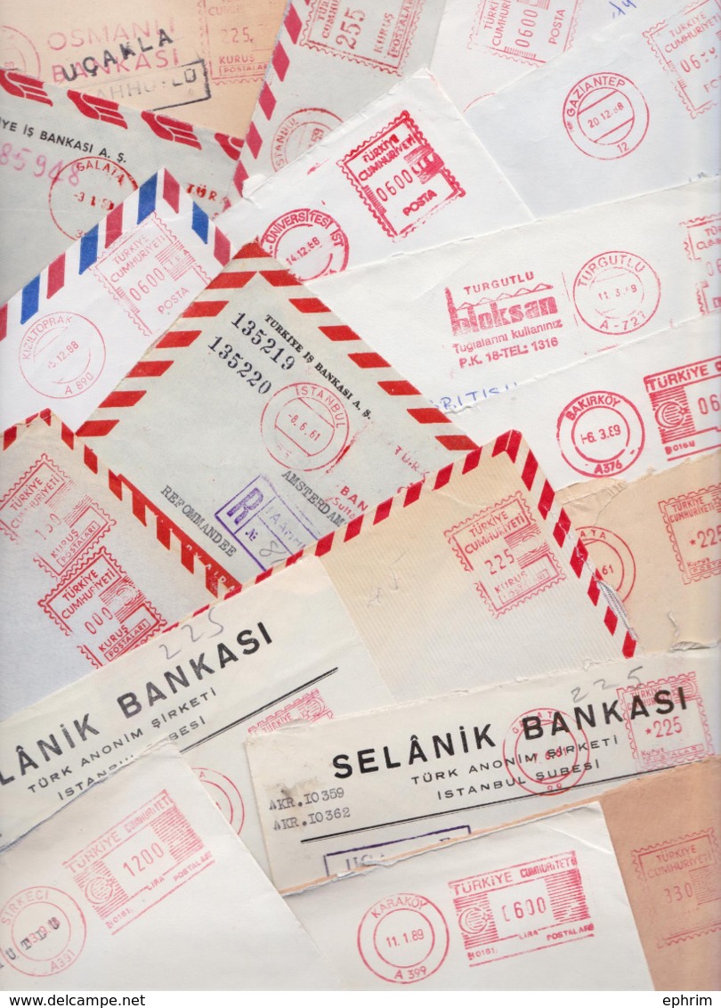 TURQUIE TÜRKIYE TURKEY - Lot De 266 Enveloppes En Affranchissement Automatique Meter Mail Stampless Cover Machine PP - Collections, Lots & Séries