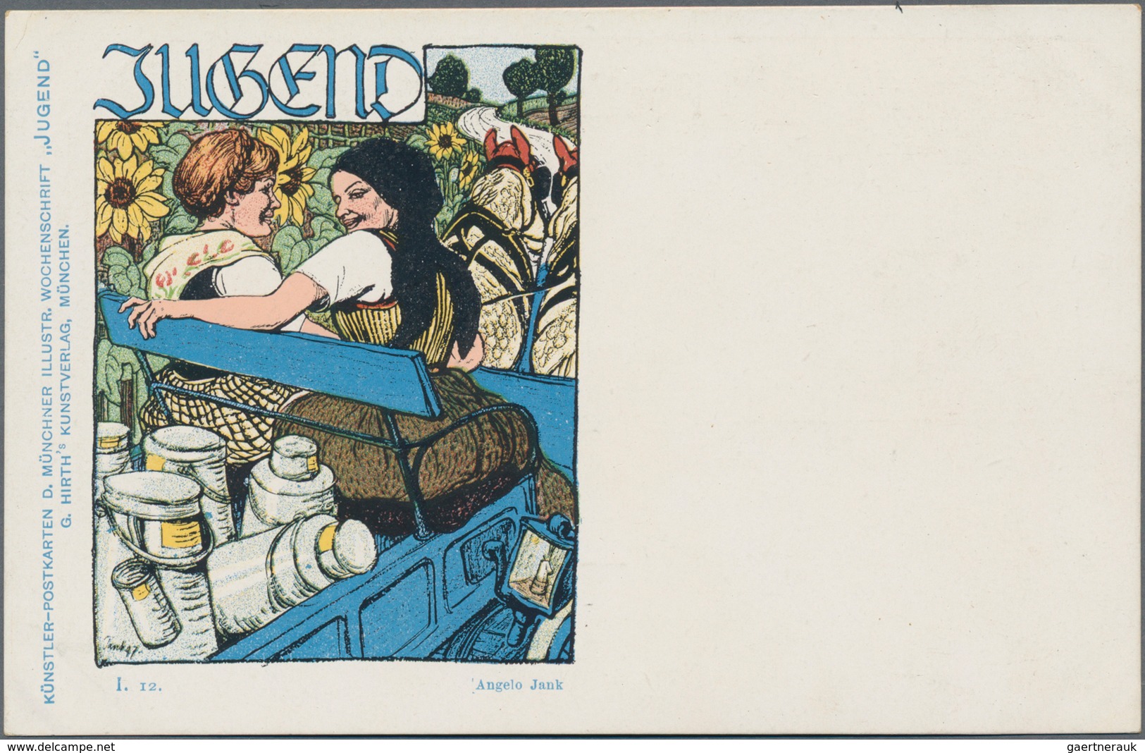 Ansichtskarten: Künstler / Artists: JANK, Angelo (1868-1940), Deutscher Tiermaler, Grafiker Und Mitg - Zonder Classificatie