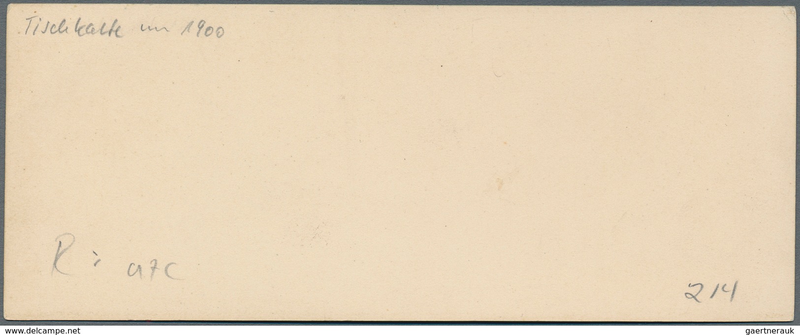 Ansichtskarten: Künstler / Artists: JUGENDSTIL, Sehr Dekorative Kolorierte Tischkarte Um 1900. - Zonder Classificatie