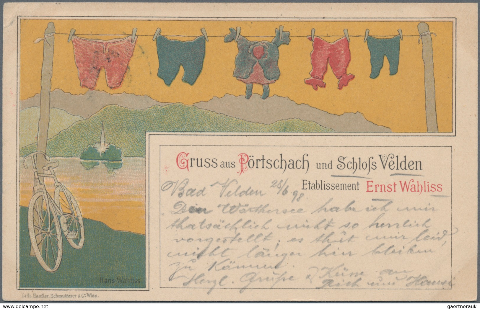 Ansichtskarten: Künstler / Artists: WAHLISS, Hans (1870-1900), österreichischer Unternehmer. Signier - Zonder Classificatie
