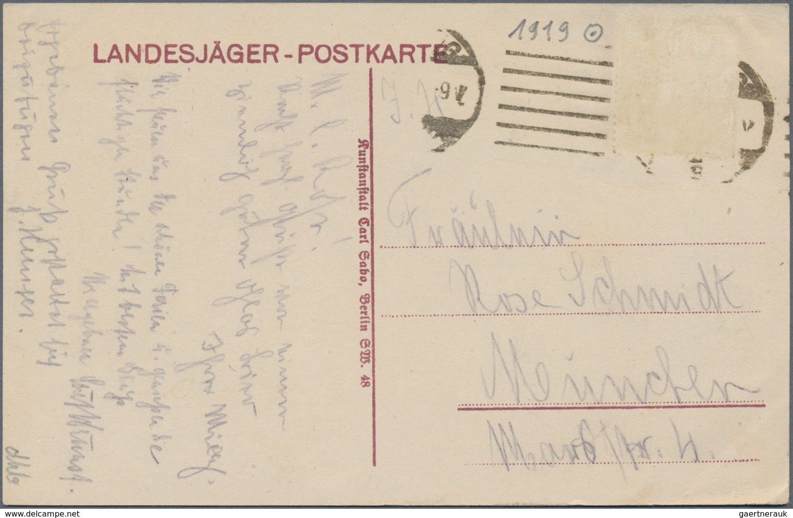 Ansichtskarten: Politik / Politics: DEUTSCHLAND 1919, ""Landjäger-Korps" Freikorps-Postkarte Mit Abb - Figuren