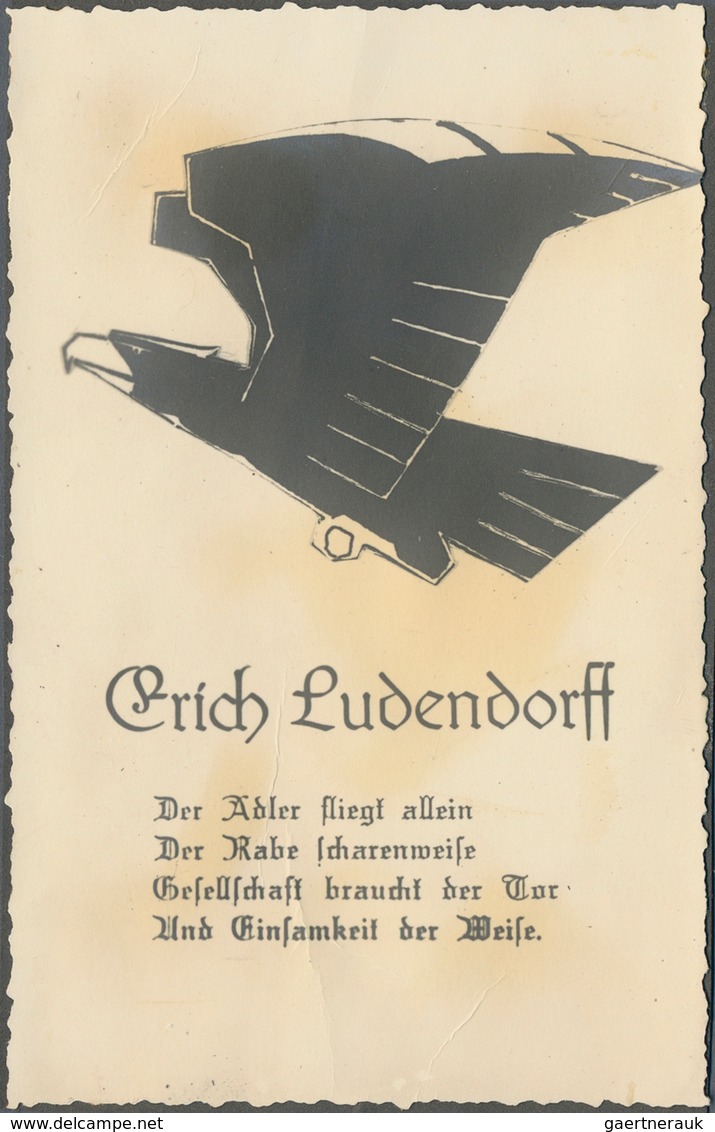 Ansichtskarten: Politik / Politics: DEUTSCHLAND Ca. 1925, 2 Karten Erich Ludendorff, Auf Karton Gekl - Personaggi