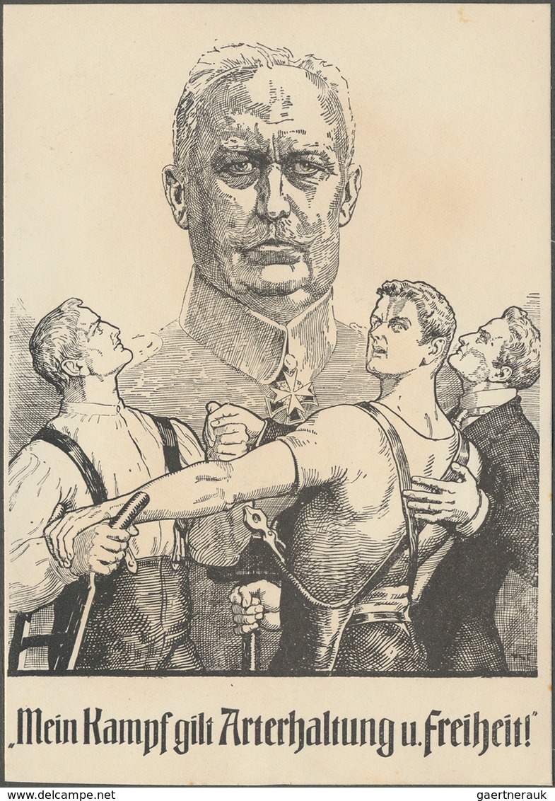 Ansichtskarten: Politik / Politics: DEUTSCHLAND Ca. 1925, 2 Karten Erich Ludendorff, Auf Karton Gekl - Figuren