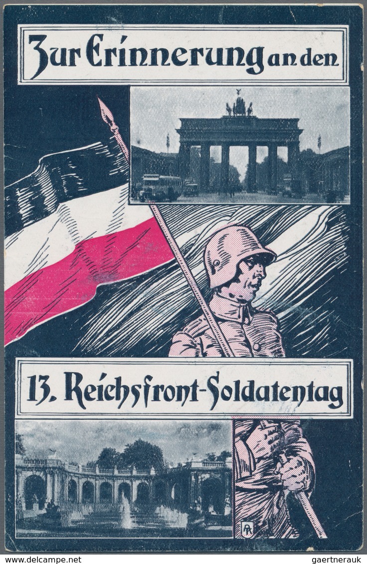 Ansichtskarten: Politik / Politics: Deutschland 1932, 13. Reichsfront-Soldatentag In Berlin, Erinner - Figuren