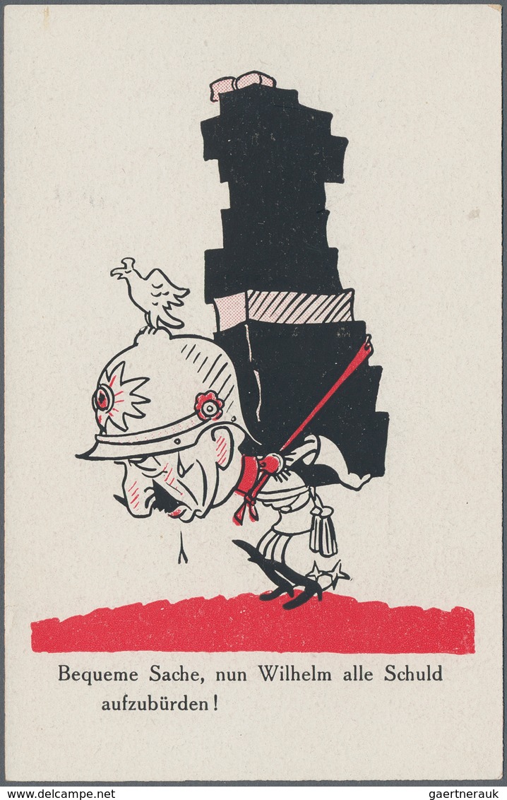 Ansichtskarten: Politik / Politics: DEUTSCHLAND / REVOLUTION 1918/1919, "Die Wespe" Politische Tages - Figuren