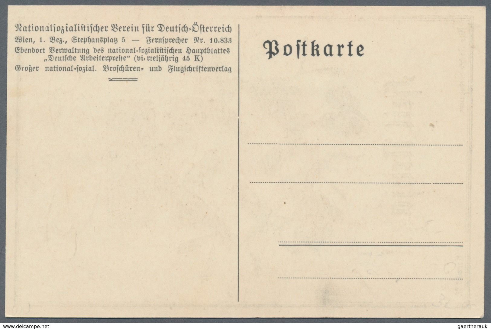 Ansichtskarten: Propaganda: 1921. Heil Neujahr / Happy New Year: Austria Nazi Party Card From 1921! - Partis Politiques & élections