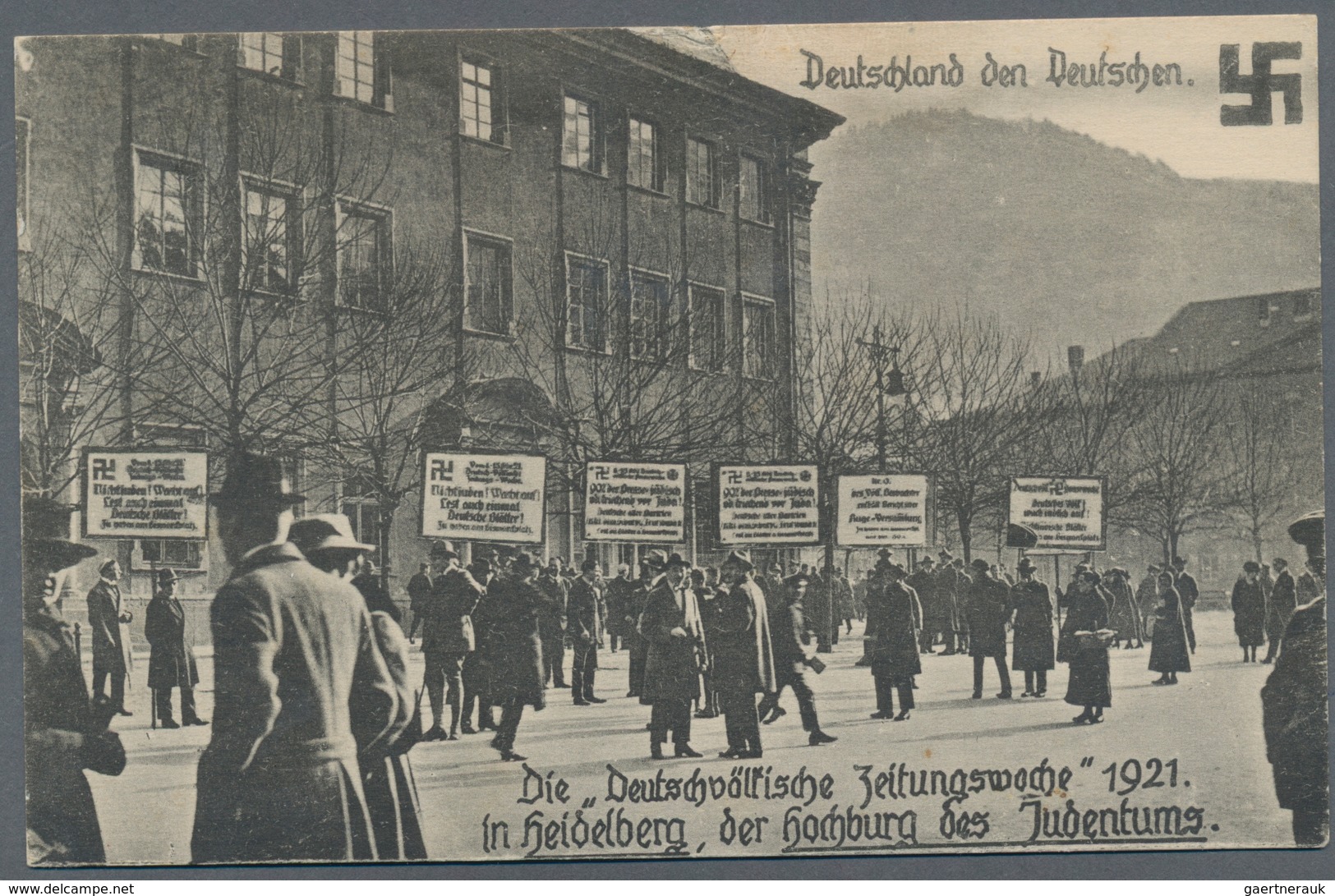 Ansichtskarten: Propaganda: 1921. 'Deutschland Den Deutschen - Die "Deutschvoelkische Zeitungswoche" - Partiti Politici & Elezioni