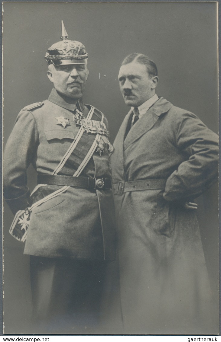 Ansichtskarten: Propaganda: 1923, "Hitler Mit General Ludendorff" Fotokarte Deutscher Tag Nürnberg 1 - Partiti Politici & Elezioni