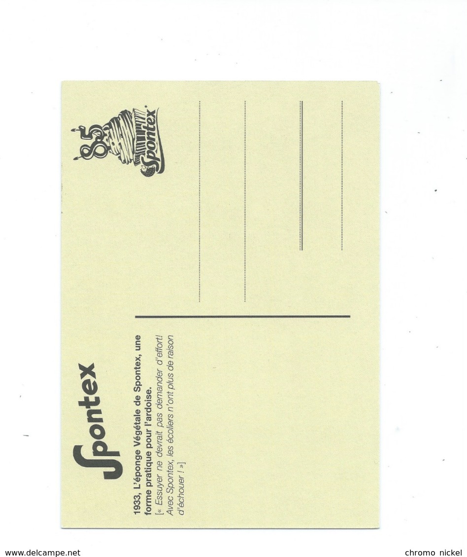 Carte Postale SPONTEX Eponge Dessin Chromo Publicitaire   105 X 148 Mm Neuve 2 Scans - Pubblicitari