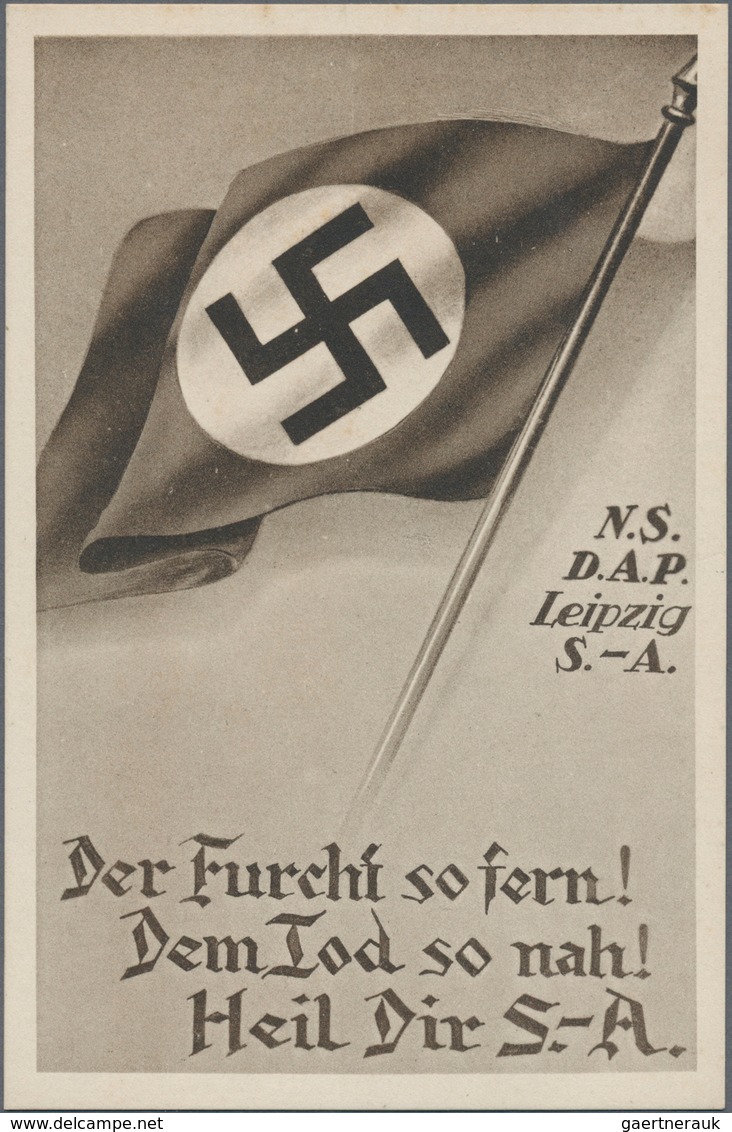 Ansichtskarten: Propaganda: 1927. Der Furcht So Fern! Dem Tod So Nah! Heil Dir S-A / Fear So Far Awa - Partiti Politici & Elezioni
