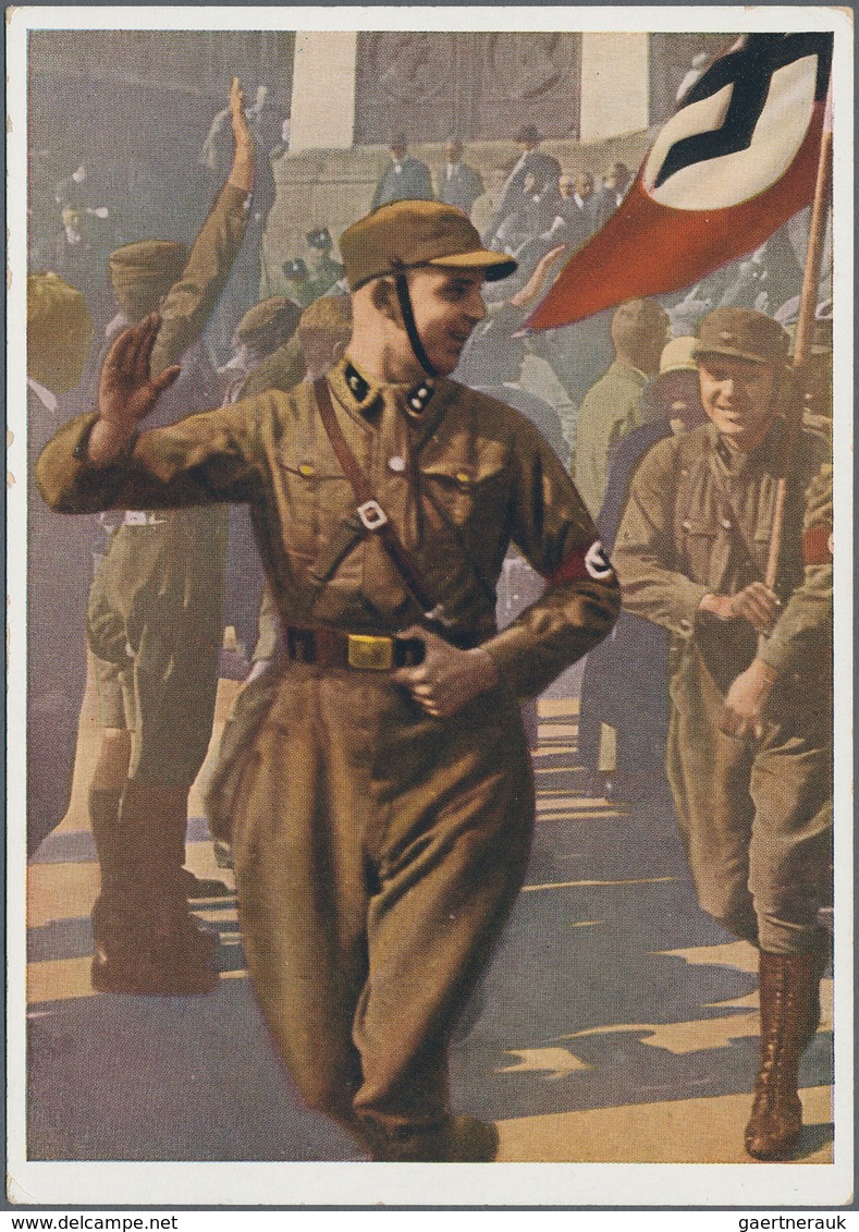 Ansichtskarten: Propaganda: 1929, "Horst WESSEL An Der Spitze Seines Sturmen Nürnberg 1929", Großfor - Partiti Politici & Elezioni