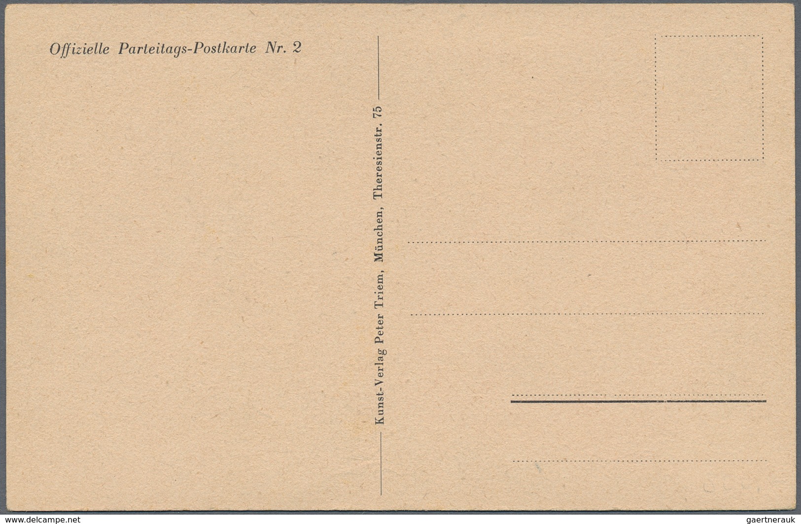 Ansichtskarten: Propaganda: 1929, REICHSPARTEITAG NÜRNBERG Offizielle Parteitags-Postkarte N° 2, Kle - Partiti Politici & Elezioni