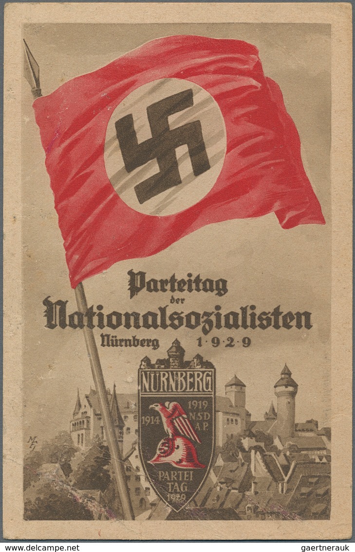 Ansichtskarten: Propaganda: 1929, REICHPARTEITAG NÜRNBERG, Offizielle Parteitags-Postkarte Nr. 2 Mit - Politieke Partijen & Verkiezingen