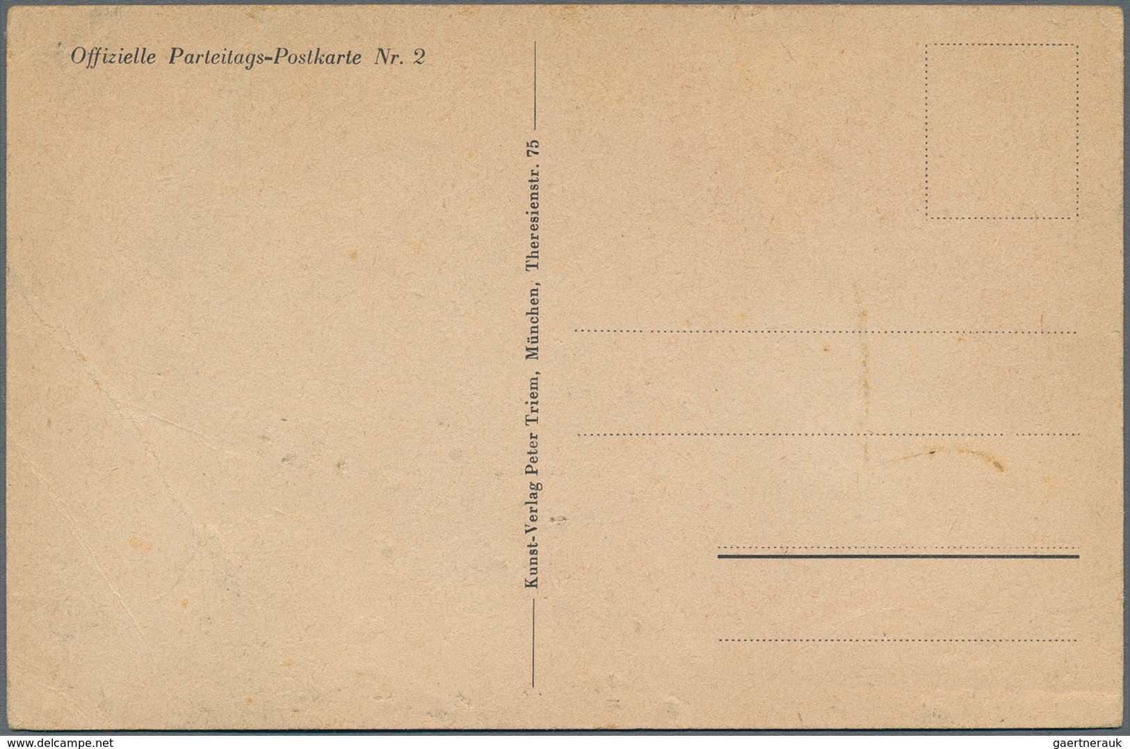 Ansichtskarten: Propaganda: 1929, REICHPARTEITAG NÜRNBERG, Offizielle Parteitags-Postkarte Nr. 2 Mit - Partiti Politici & Elezioni